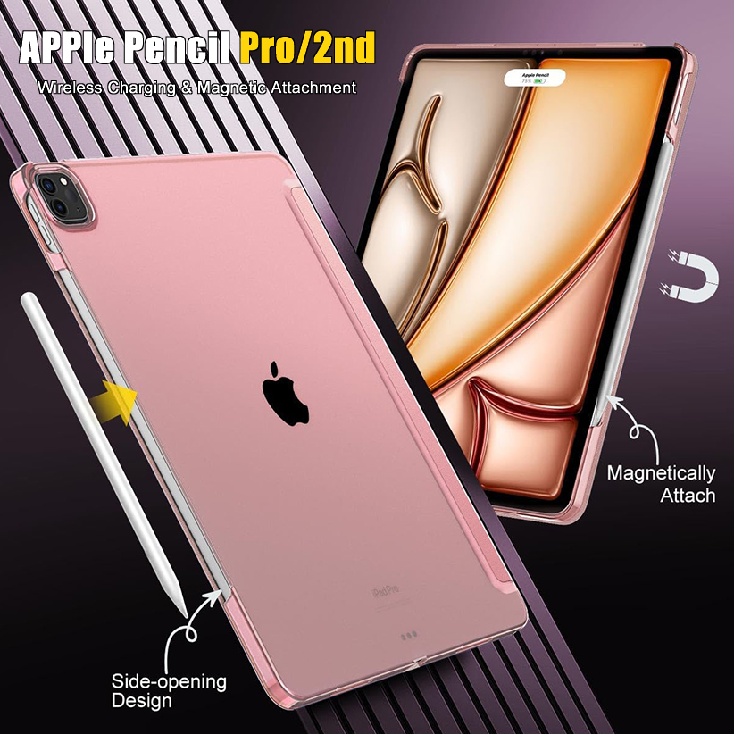 Slim Stand Hard PC Translucent Back Shell for iPad Air 11” 2024